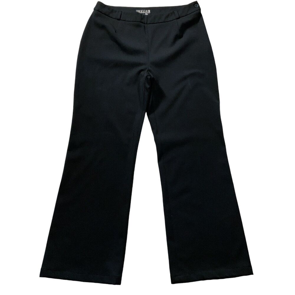 Thalian Womens Pants size 10 Black Career Dress Bootcut x29"inseam Stretch Blend